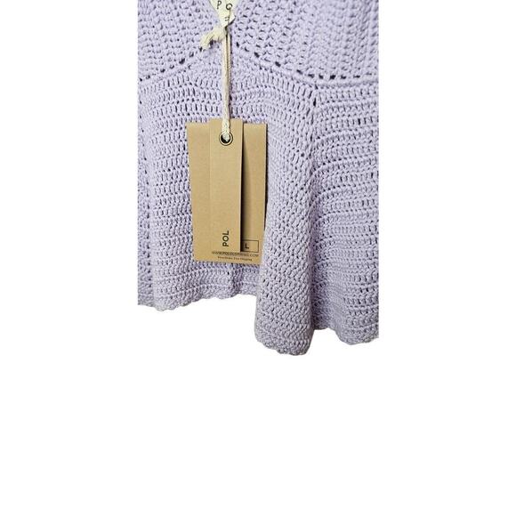 New with Tags Pol Cropped Crochet Stretchy Babydoll Top SZ Small - Picture 8 of 11